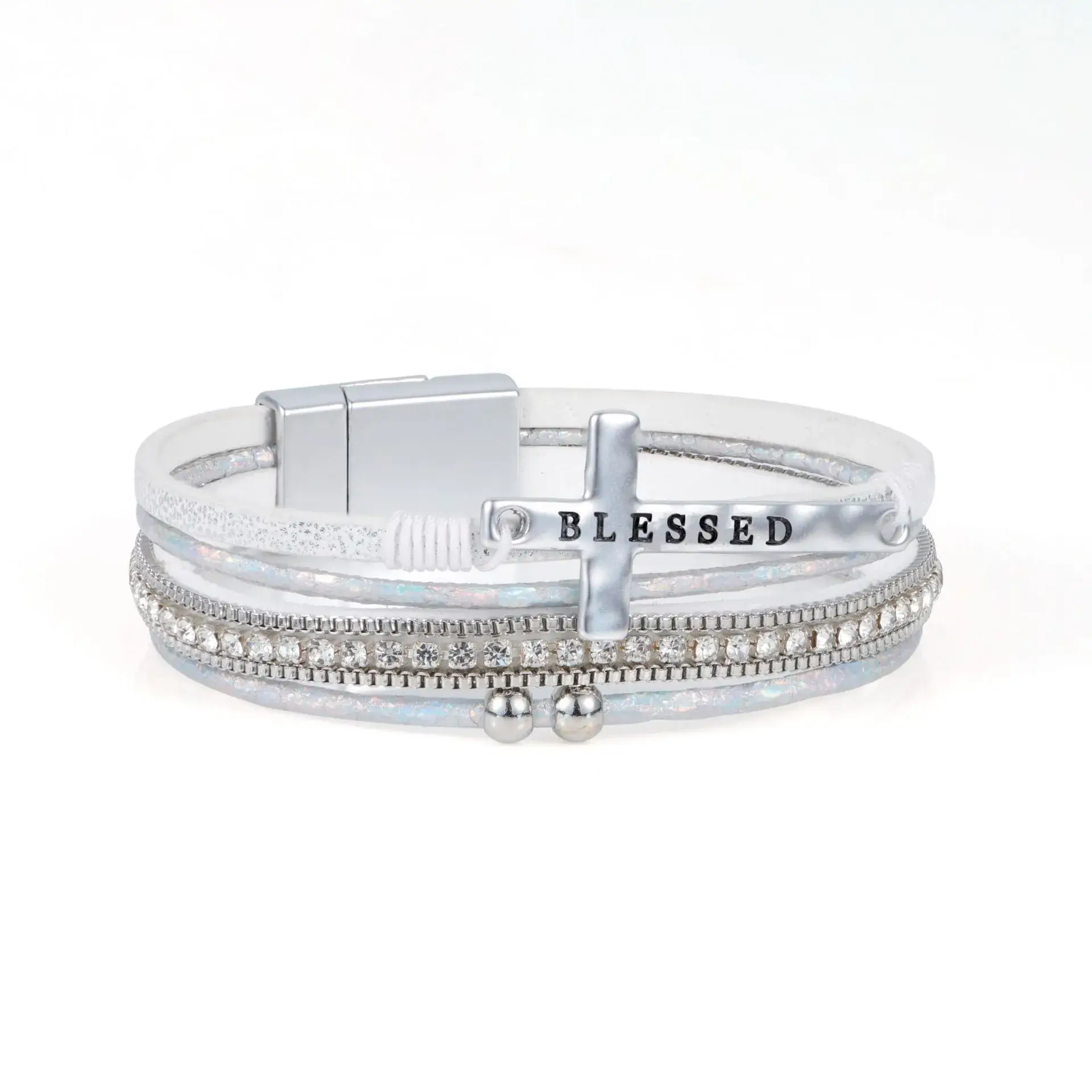 Women's Magnetic Buckle Bohemian Bracelet Gold Plated Multi Layer - Image 18