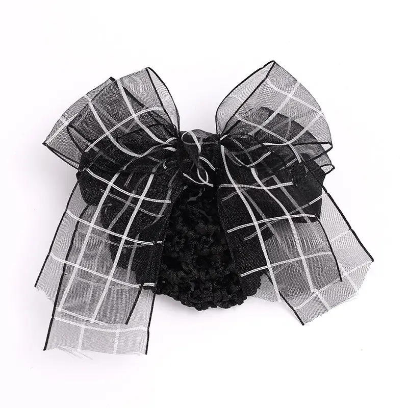 Black Bow Hairpin for Nurses Hairnet Bag Work - Image 48