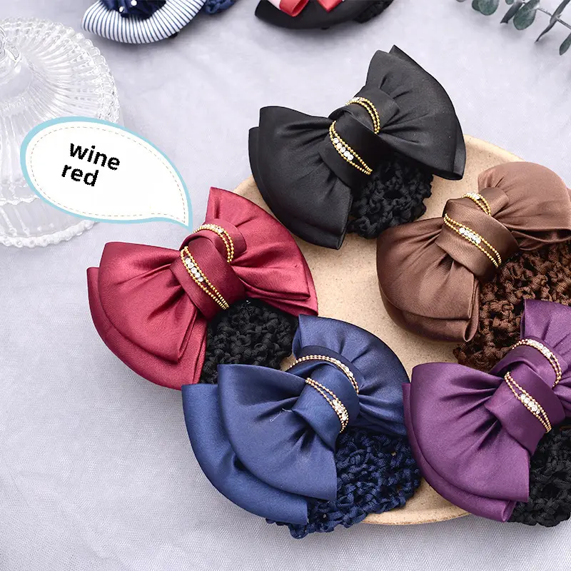 Black Bow Hairpin for Nurses Hairnet Bag Work - Image 18