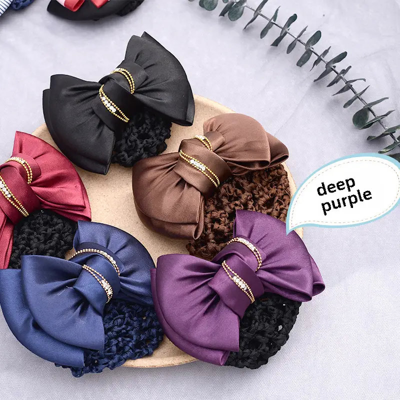 Black Bow Hairpin for Nurses Hairnet Bag Work - Image 20