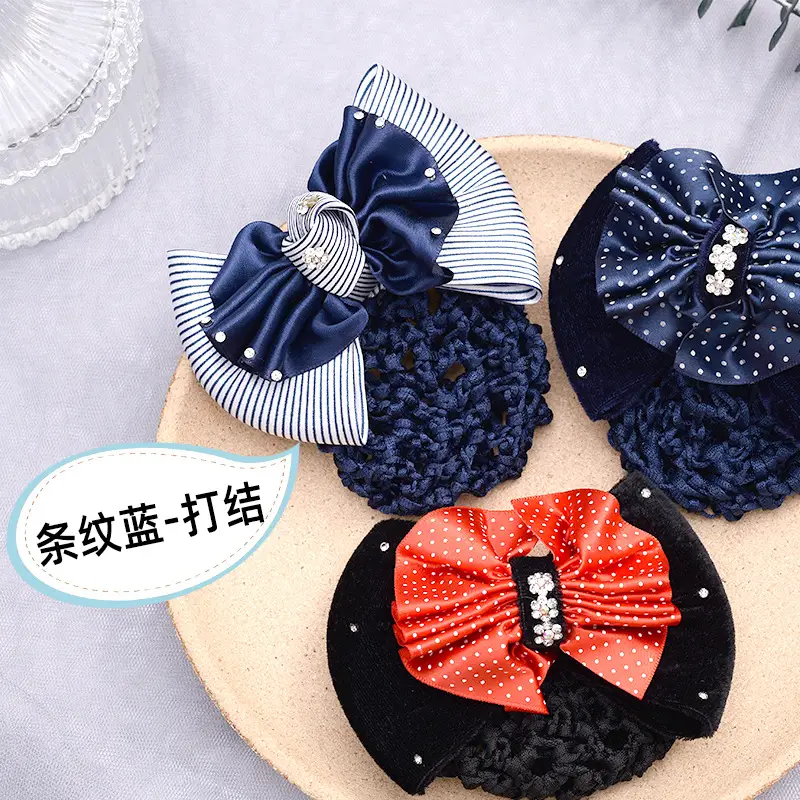 Black Bow Hairpin for Nurses Hairnet Bag Work - Image 22