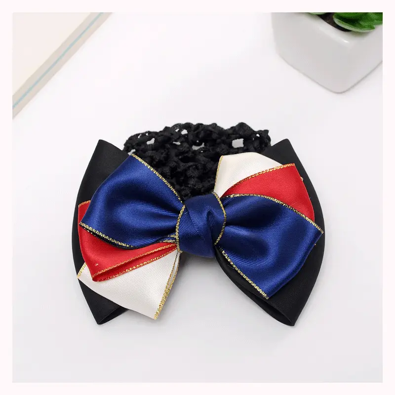 Black Bow Hairpin for Nurses Hairnet Bag Work - Image 43