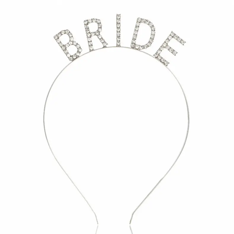 Brave Bride Headband with Crystal Letters Rose Gold — feature 8