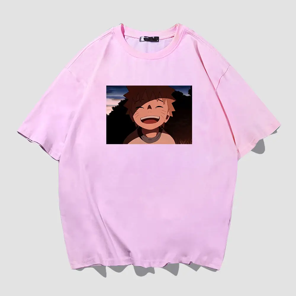 Men's Red Naruto Cartoon T-Shirt Summer Wear - Image 6
