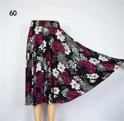 Black Floral Ice Silk Skirt for Women Summer Wear - Image 7