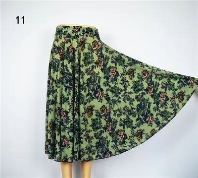 Black Floral Ice Silk Skirt for Women Summer Wear - Image 8