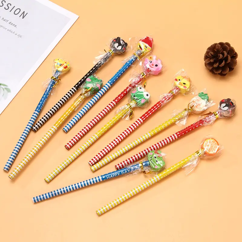 Ins Cute Cartoon Student High-Value Pencil Kidsren's Creative Primary School Pen Learning Supplies Stationery Wholesale