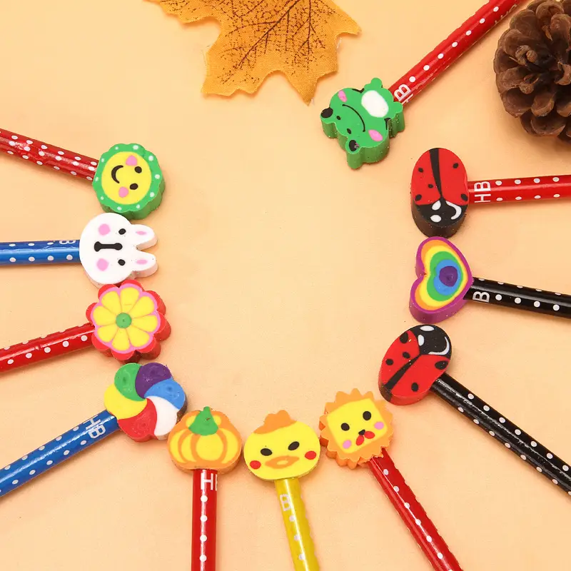 Ins Cute Cartoon Student High-Value Pencil Kidsren's Creative Primary School Pen Learning Supplies Stationery Wholesale