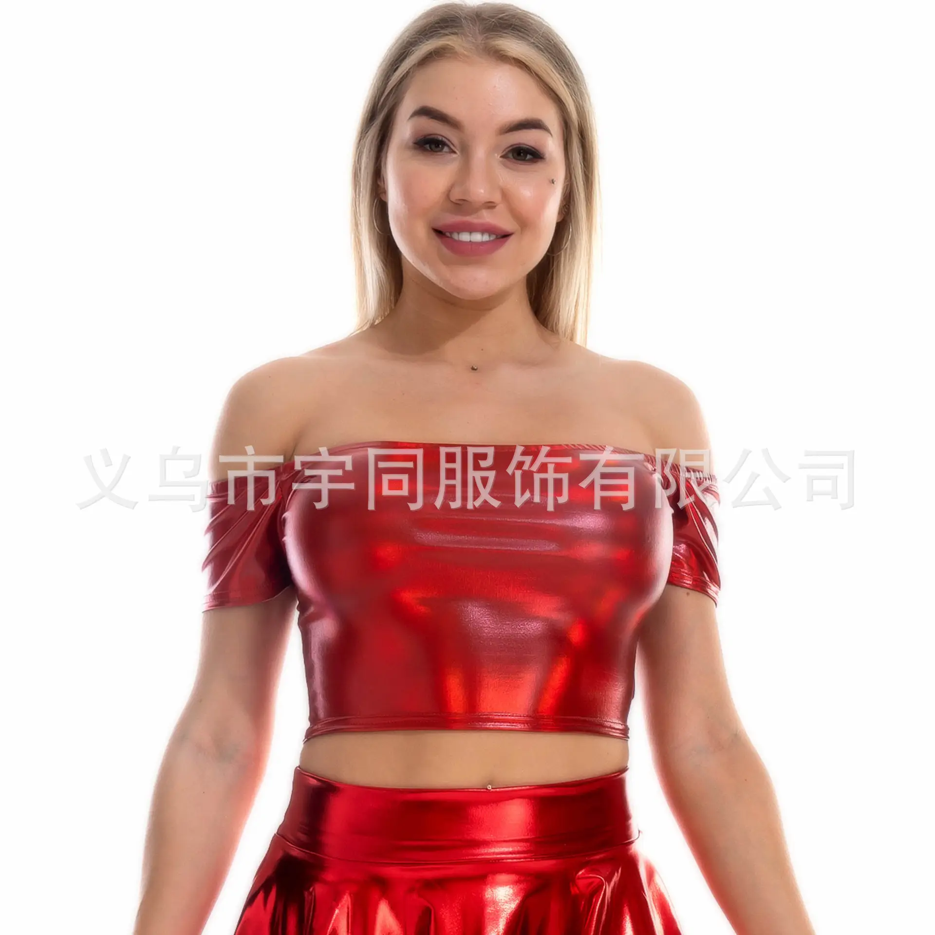 AliExpress Women's Off-shoulder Slim Fit Vest Pink - Image 4