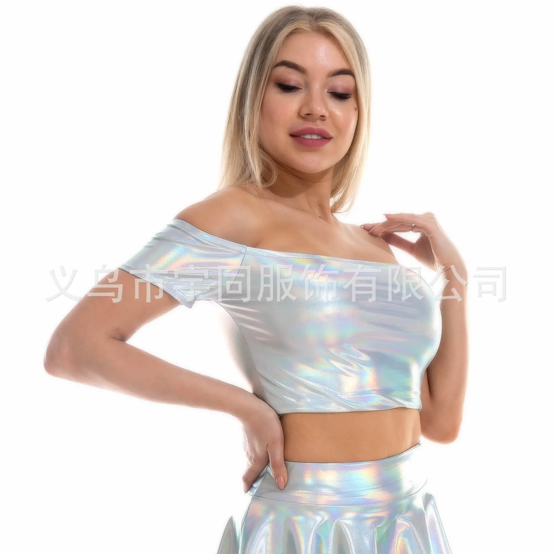 AliExpress Women's Off-shoulder Slim Fit Vest Pink - Image 3