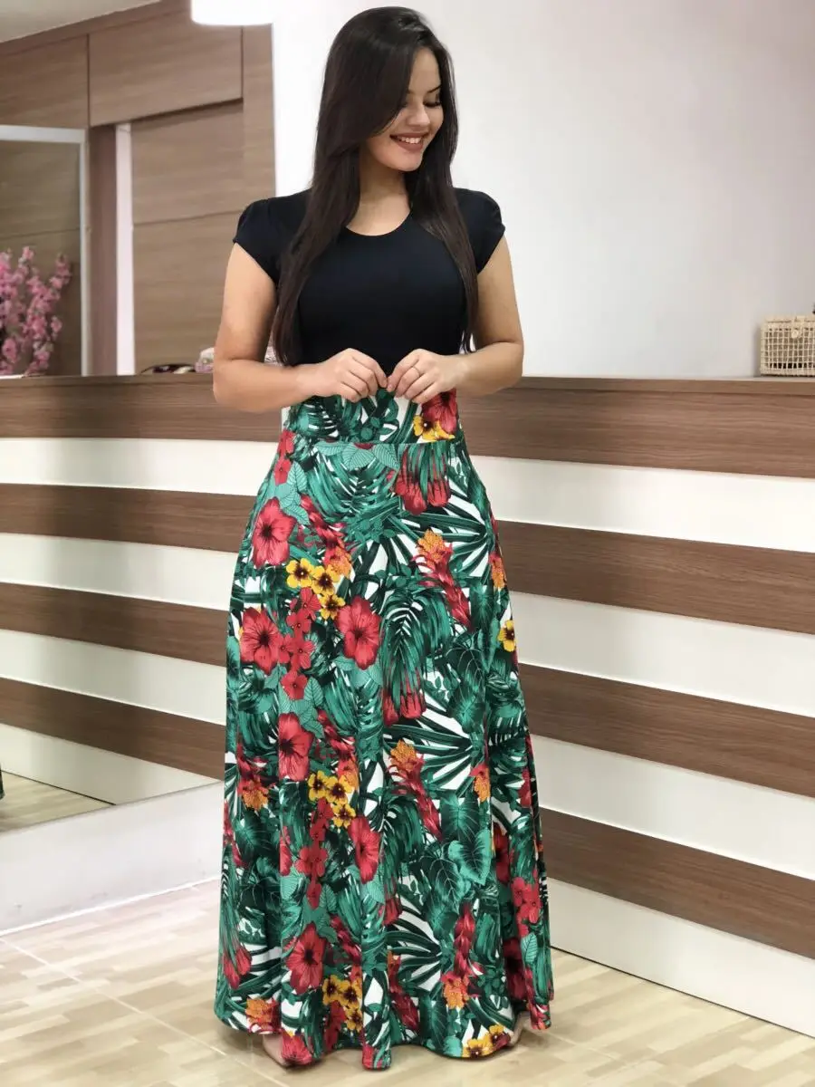 2025 Long Skirt Digital Print Dress for Women - Image 6