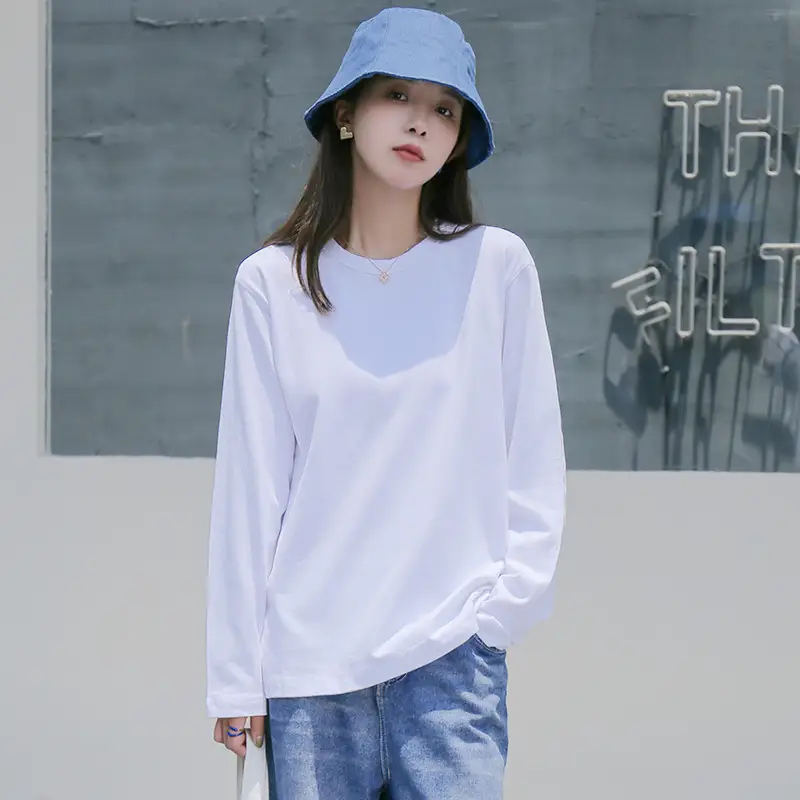 Women Men 300g White Cotton T-Shirt Short Sleeve — feature 11