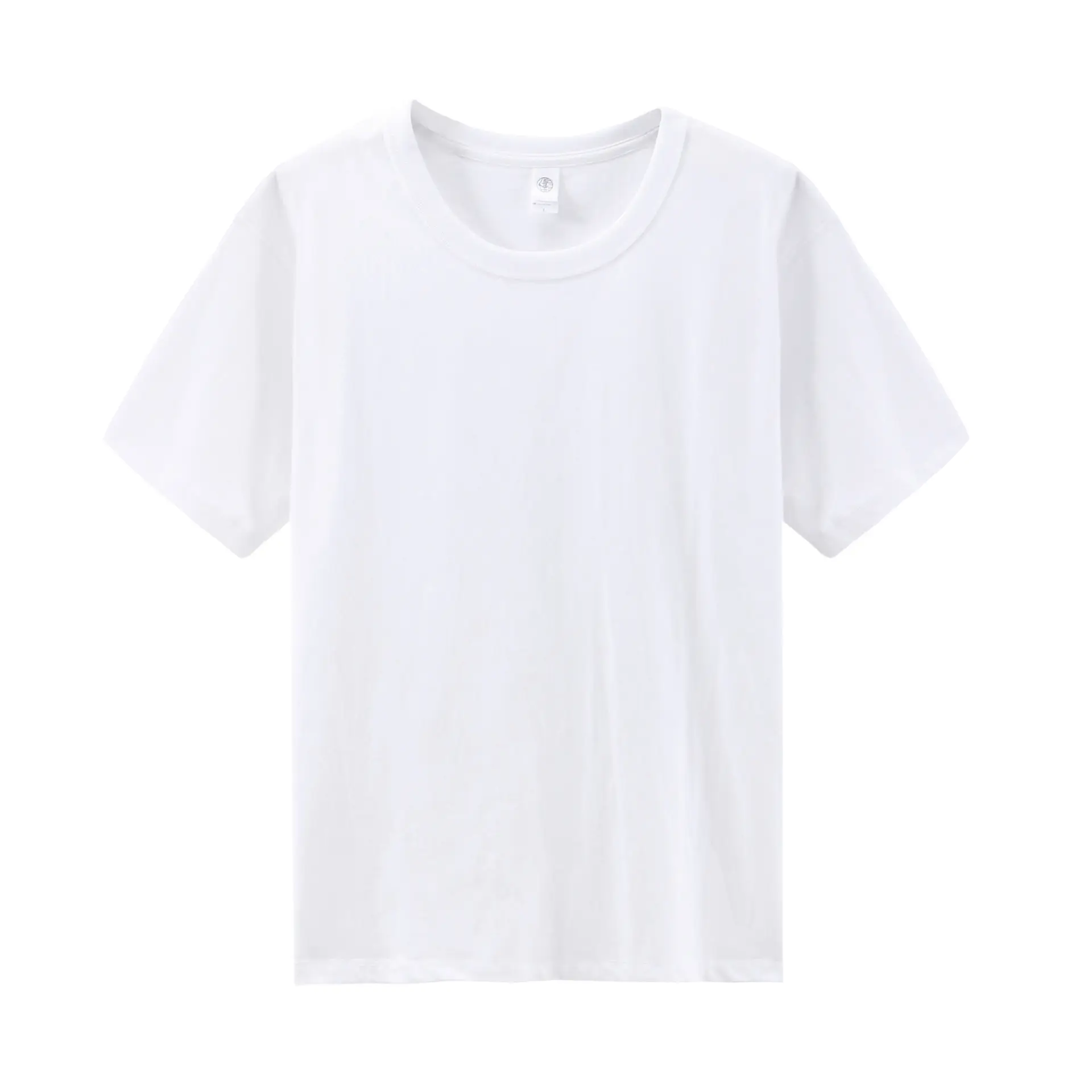 Women Men 300g White Cotton T-Shirt Short Sleeve