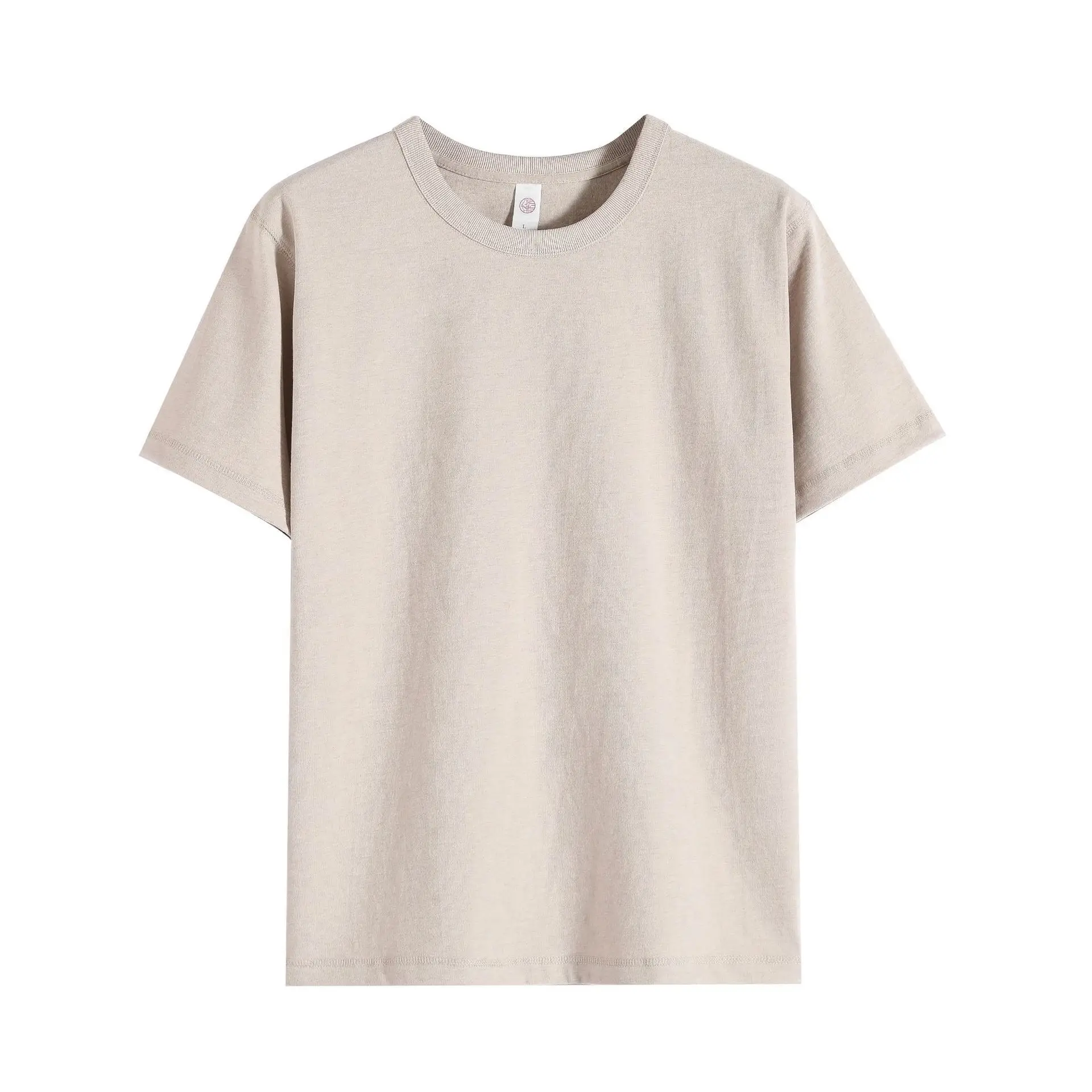 Women Men 300g White Cotton T-Shirt Short Sleeve