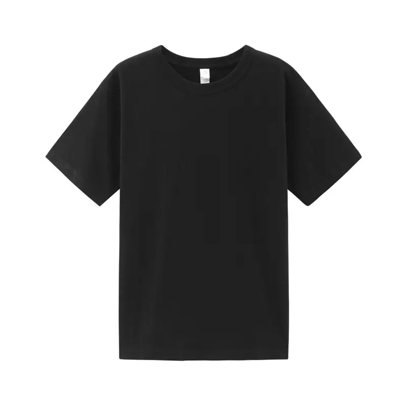 Women Men 300g White Cotton T-Shirt Short Sleeve