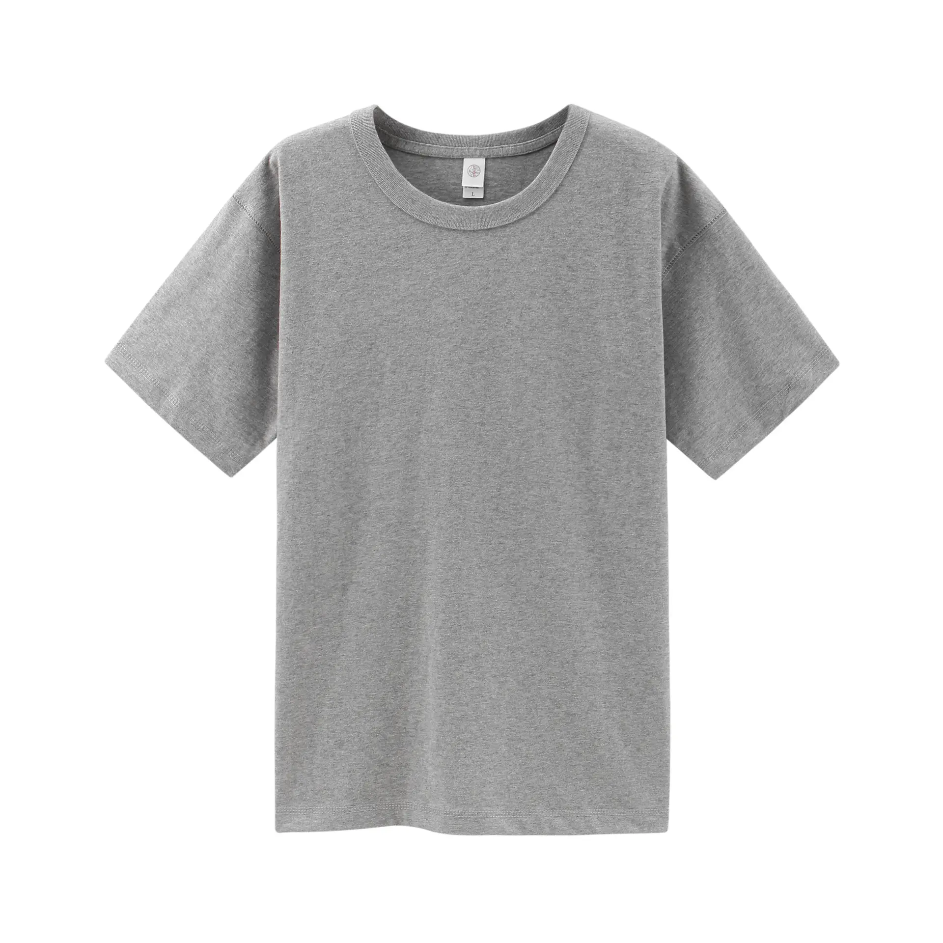 Women Men 300g White Cotton T-Shirt Short Sleeve