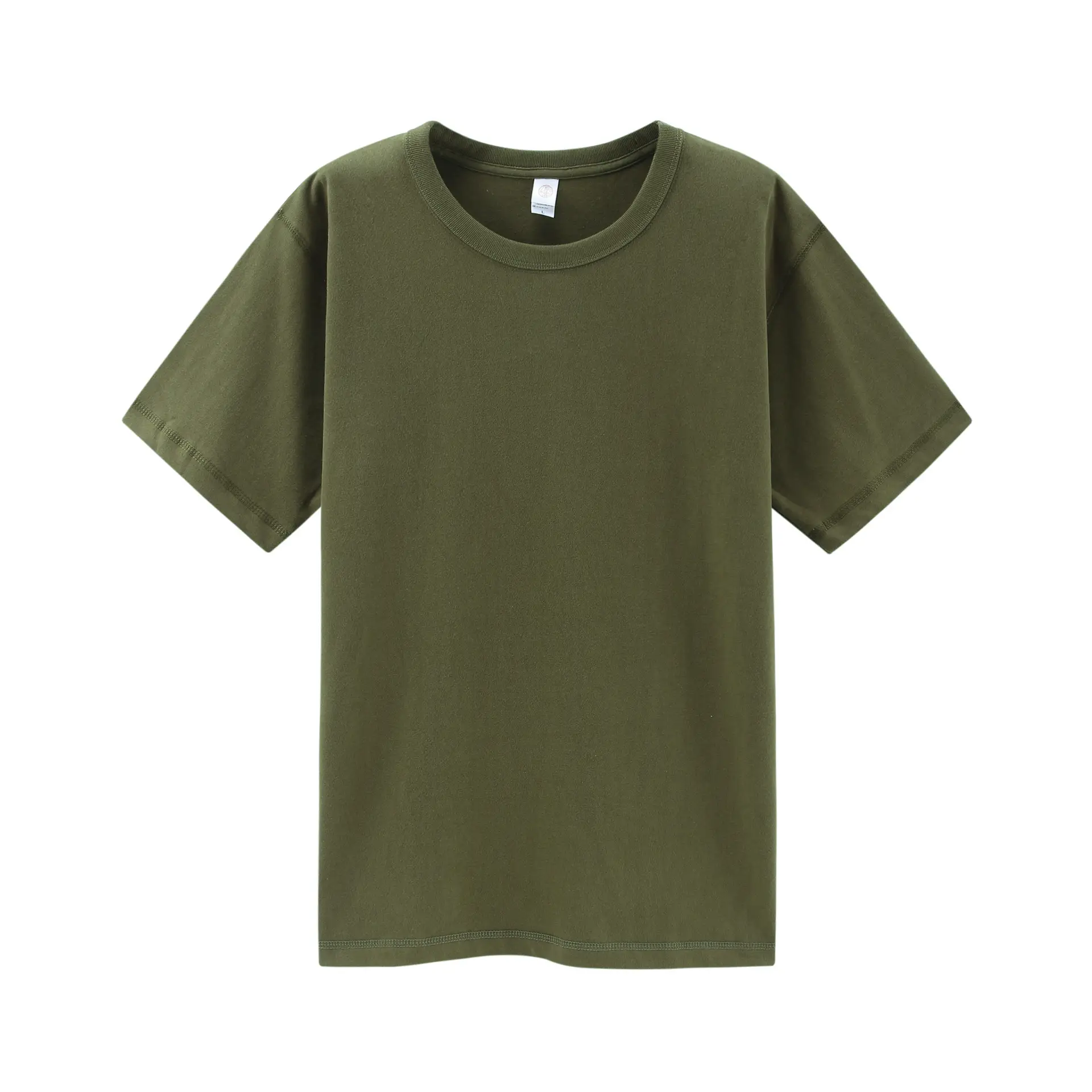 Women Men 300g White Cotton T-Shirt Short Sleeve