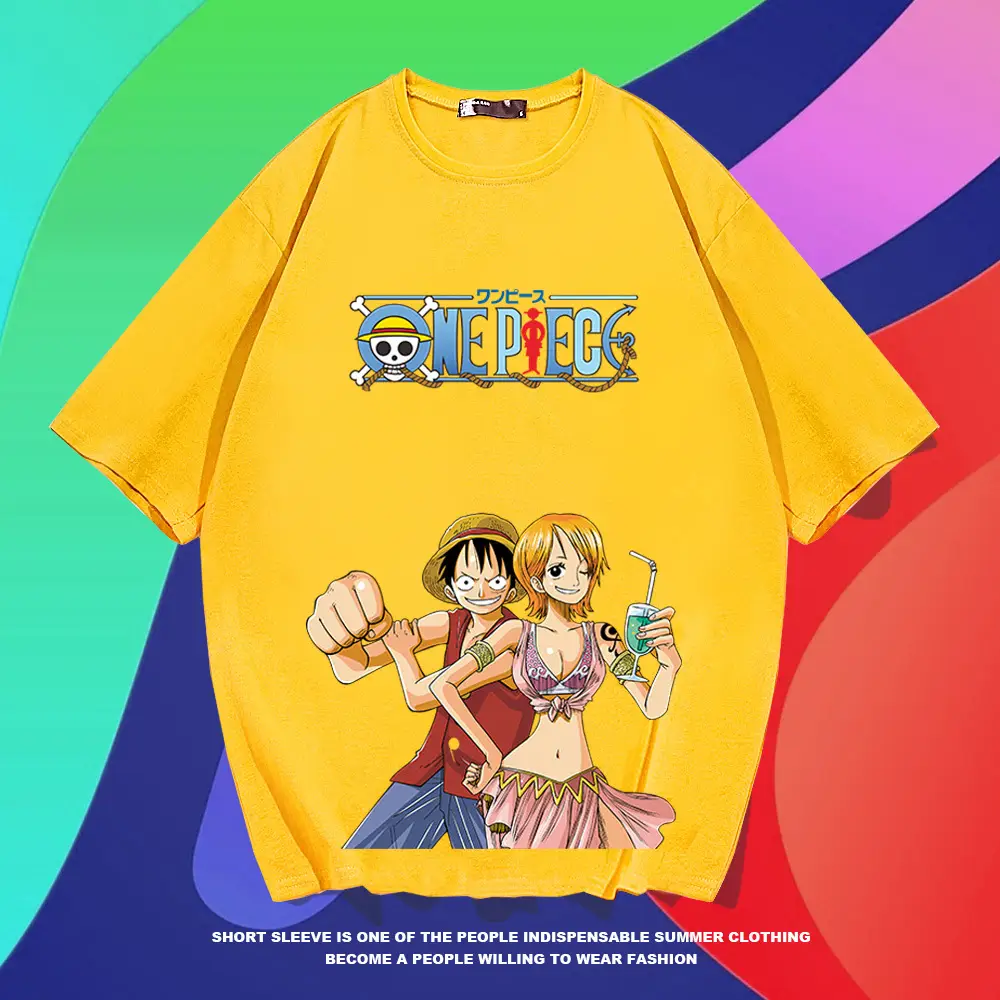 One Piece Anime T-shirt Black Large Summer Wear - Image 9