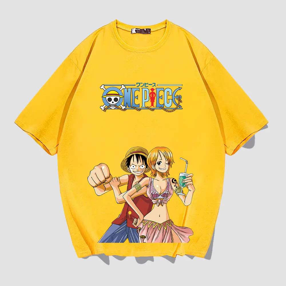 One Piece Anime T-shirt Black Large Summer Wear - Image 3