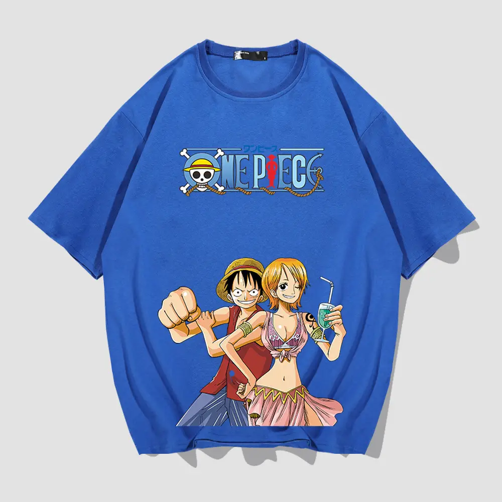 One Piece Anime T-shirt Black Large Summer Wear - Image 5