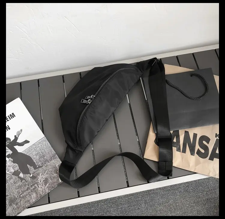 Men's Black Oxford Crossbody Bag Large Capacity — feature 17