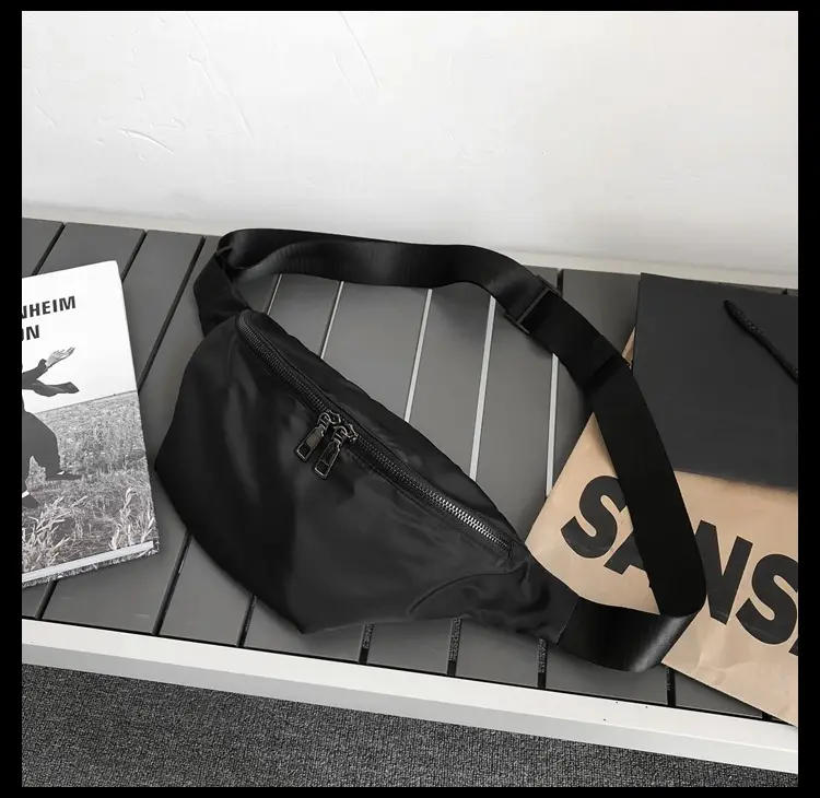 Men's Black Oxford Crossbody Bag Large Capacity — feature 18