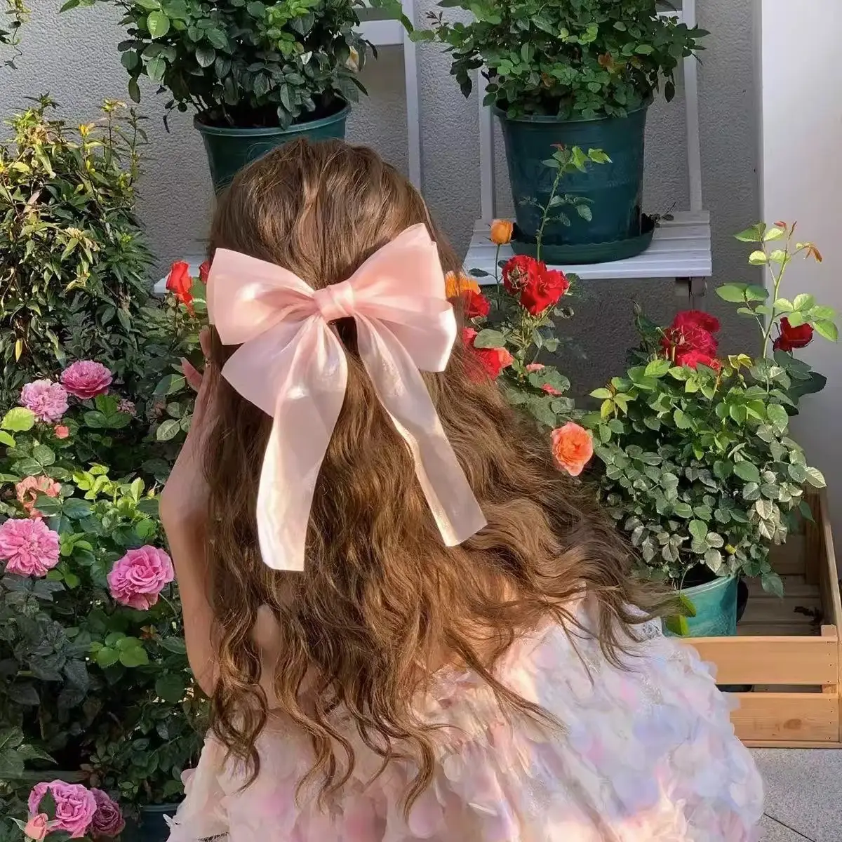 Japanese Bow Hairpin for Girls with Silk Bow - Image 7