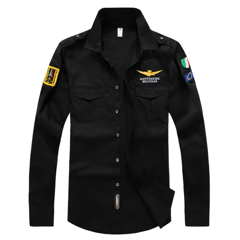 Men's Air Force One Long Sleeve Shirt Olive Green - Image 2