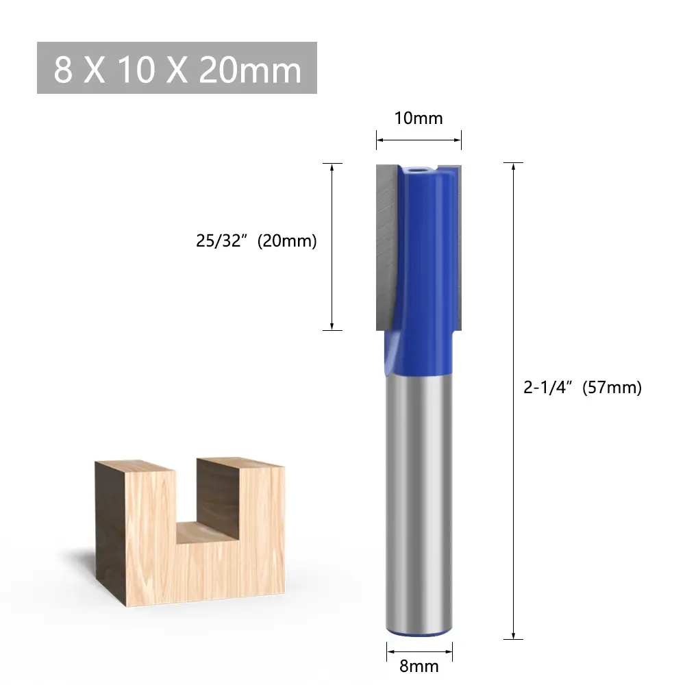 8mm Tungsten Steel Milling Cutter Dark Blue Woodworking - Image 4