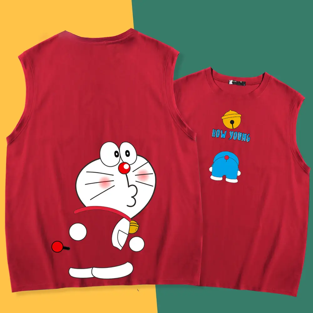 Doraemon Sleeveless Waistcoat Vest Blue Pure Cotton - Image 9