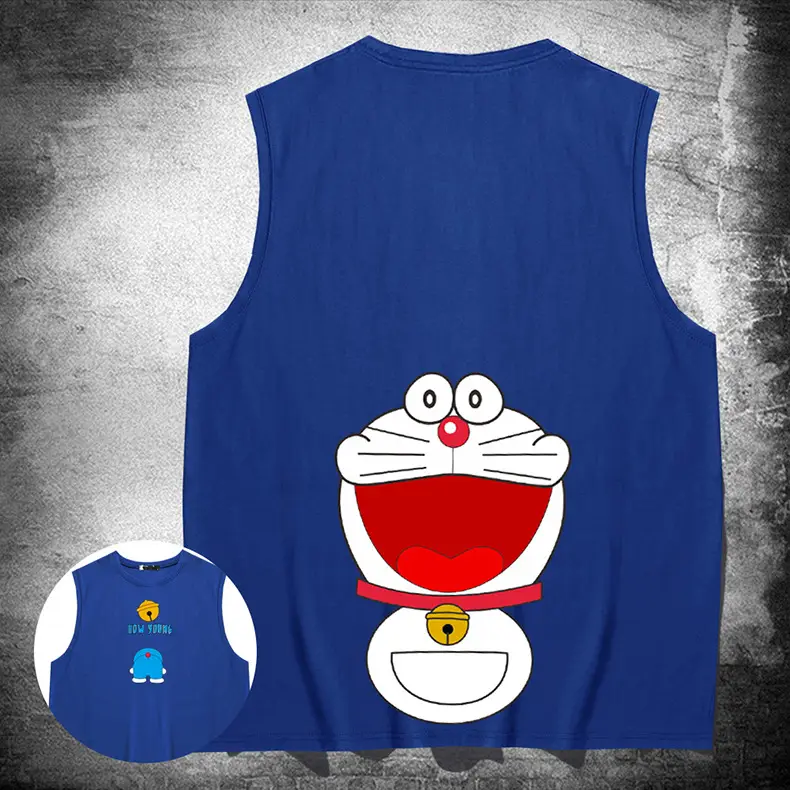 Japanese Anime Cotton Vest Male Female Cartoon Teenager Loose Sleeveless Base Shirt Top - Image 10