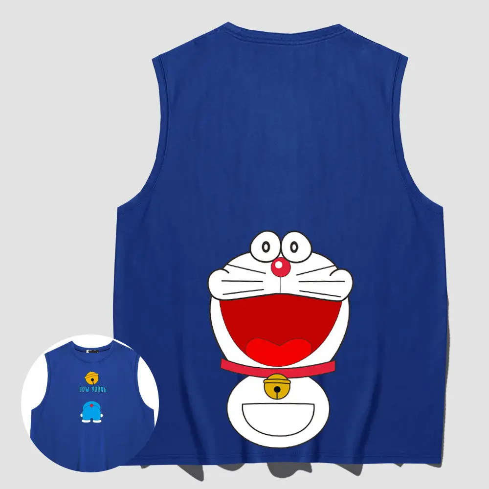 Japanese Anime Cotton Vest Male Female Cartoon Teenager Loose Sleeveless Base Shirt Top - Image 5