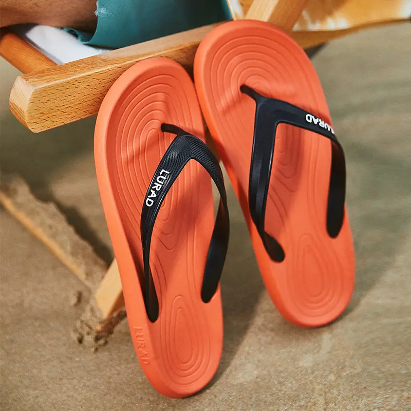 Korean Style Women's Beige Flip Flops Summer Beach Shoes