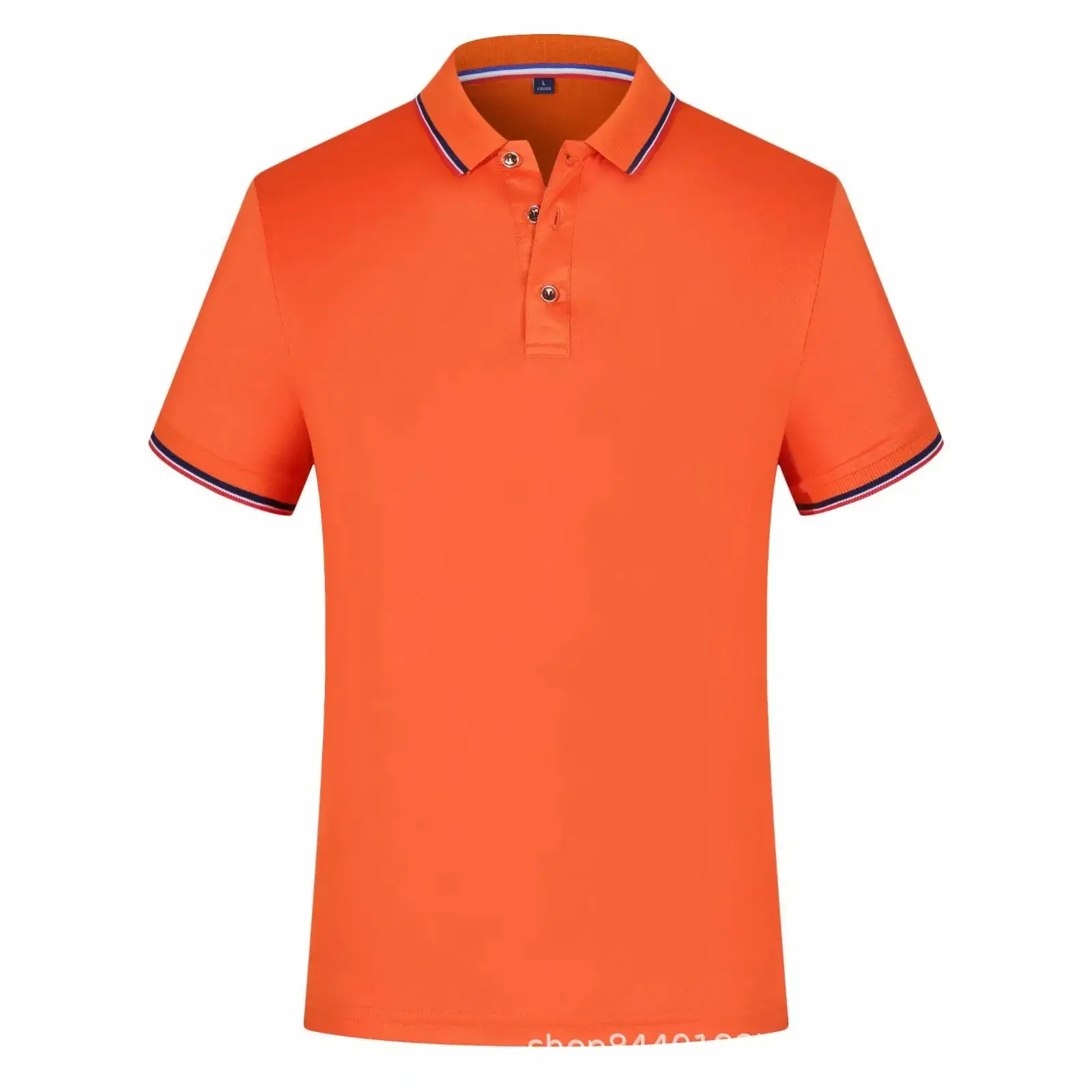 Men Cotton Polo Shirt Neon Color Short Sleeve Custom Print - Image 10