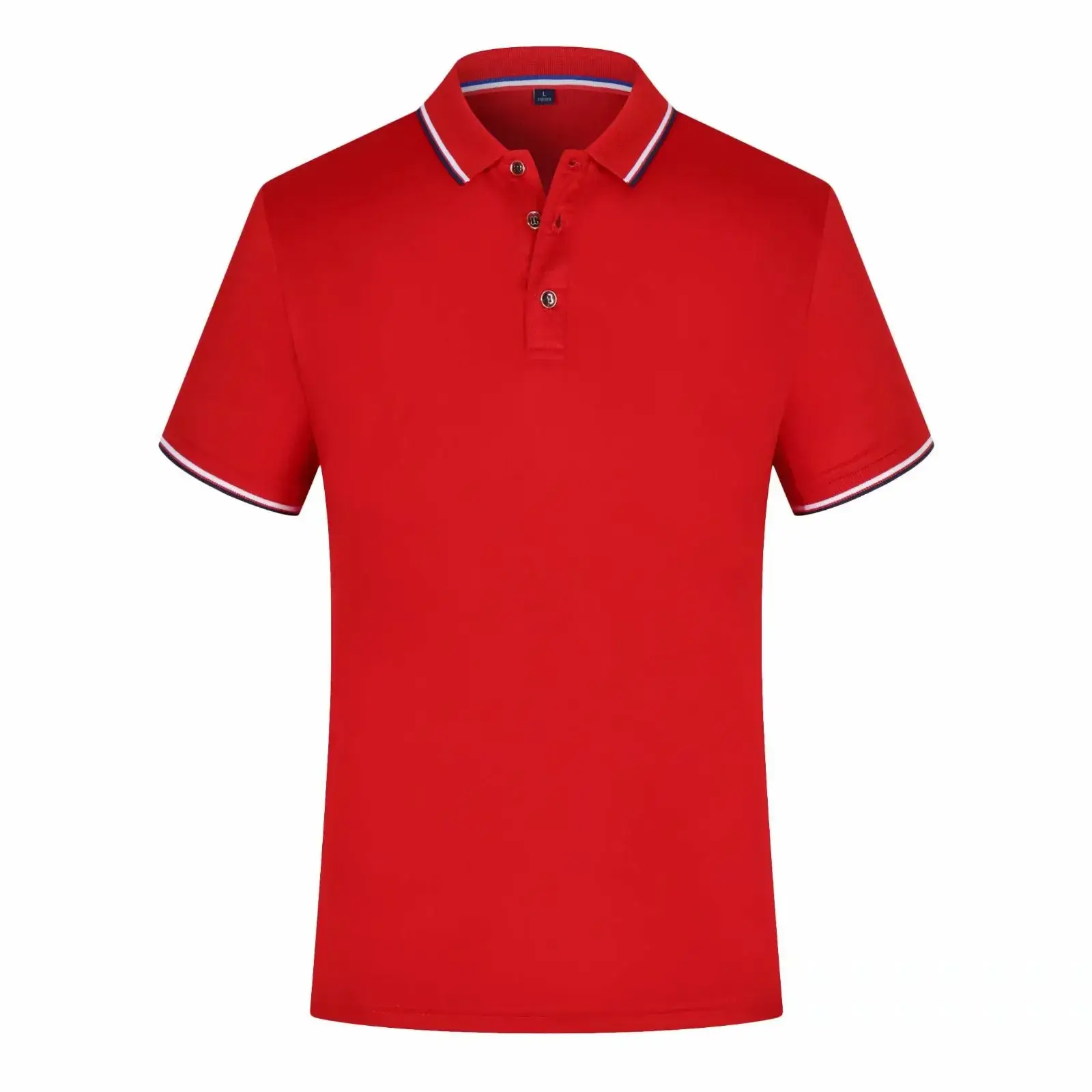 Men Cotton Polo Shirt Neon Color Short Sleeve Custom Print - Image 2