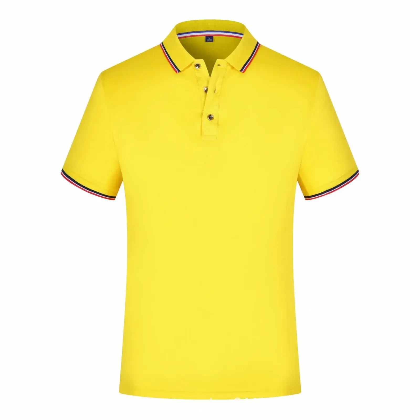Men Cotton Polo Shirt Neon Color Short Sleeve Custom Print - Image 3