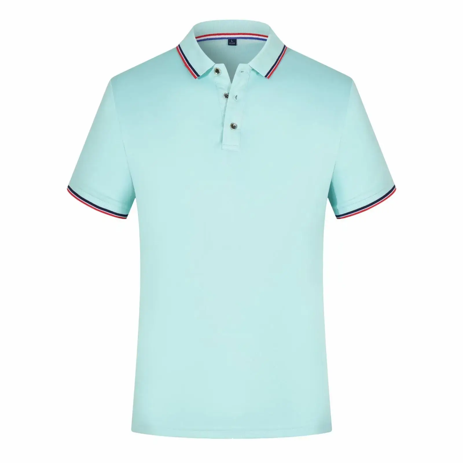 Men Cotton Polo Shirt Neon Color Short Sleeve Custom Print - Image 5