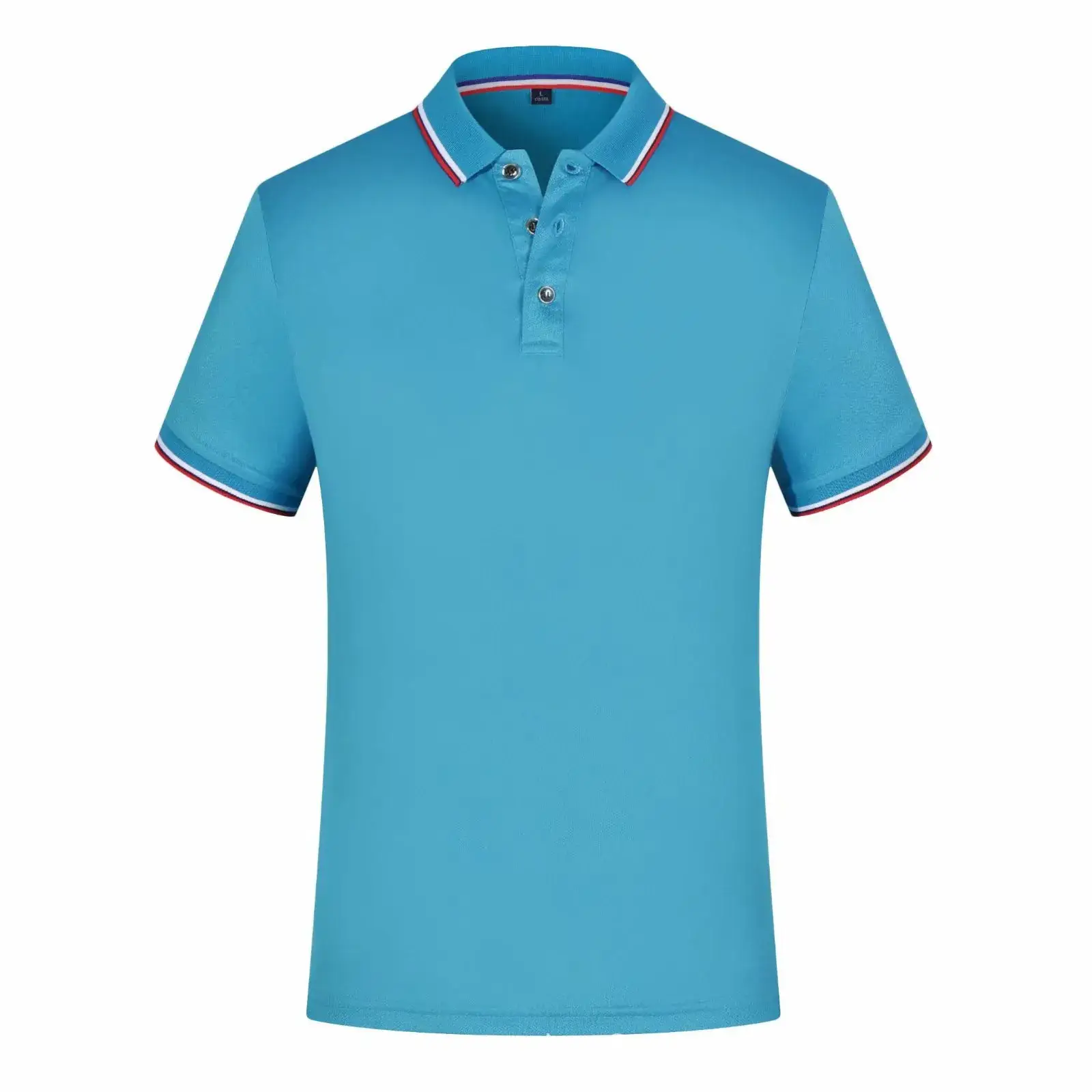 Men Cotton Polo Shirt Neon Color Short Sleeve Custom Print - Image 7