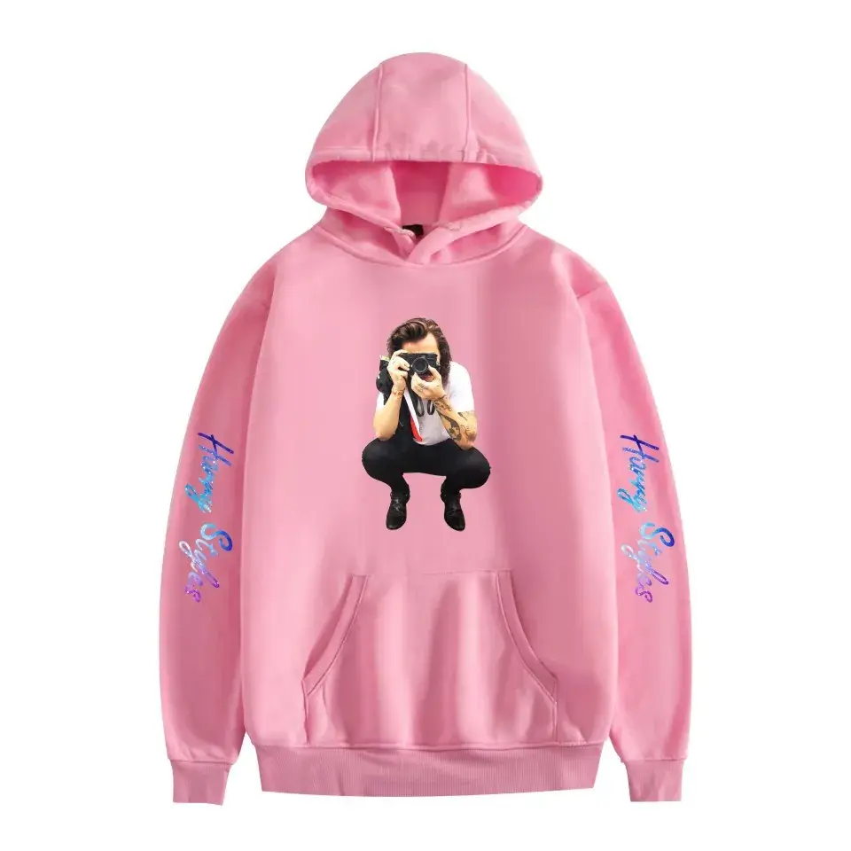 Red Hooded Sweatshirt with Love Print for Men Women