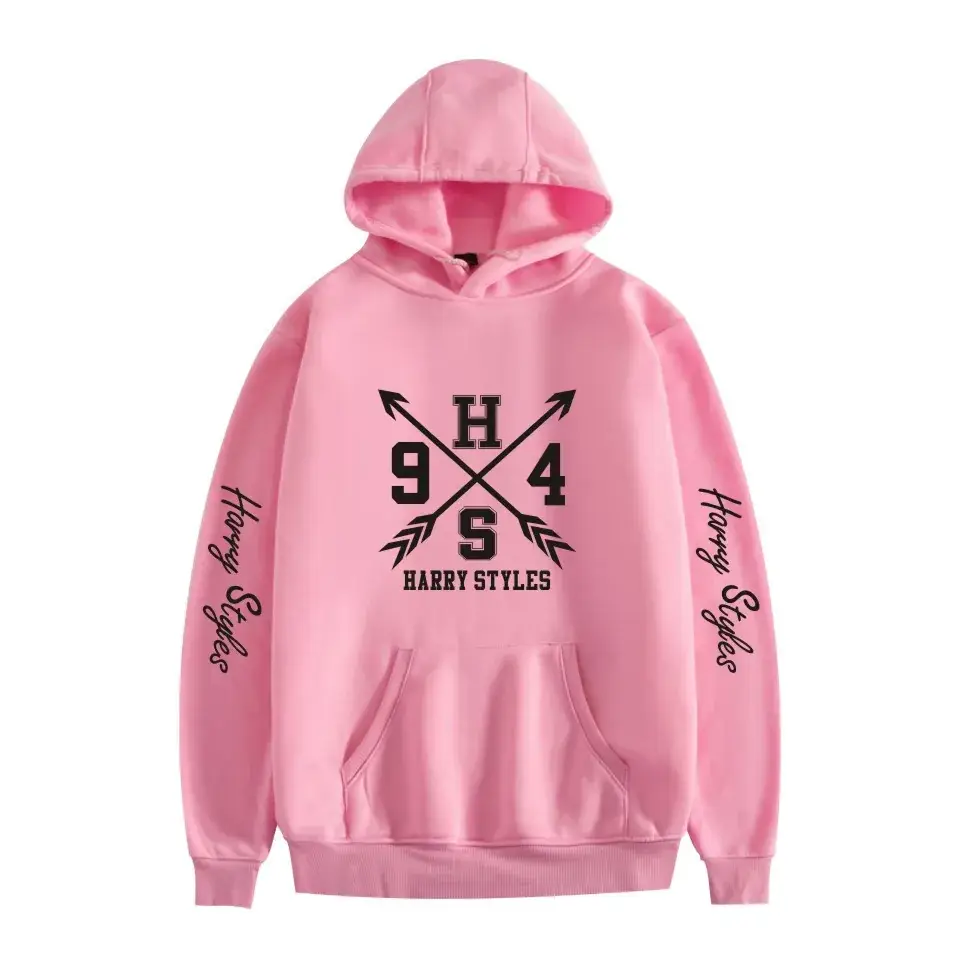Red Hooded Sweatshirt with Love Print for Men Women