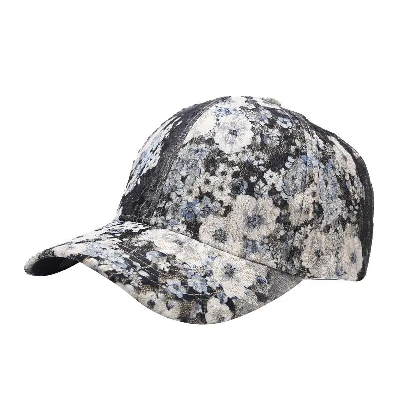 Women's Floral Lace Baseball Cap All Match Casual - Image 7