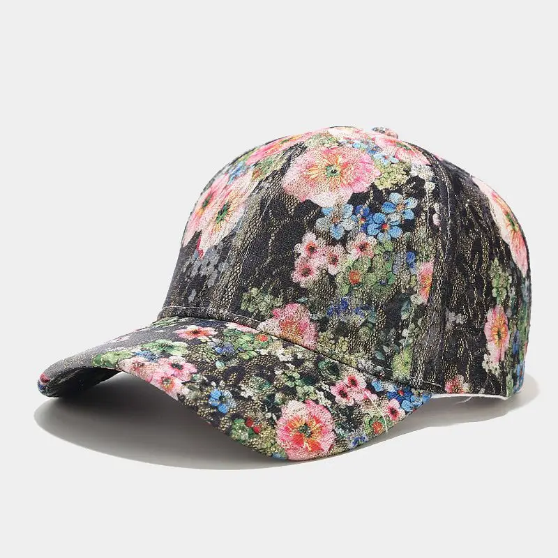 Women's Floral Lace Baseball Cap All Match Casual - Image 2