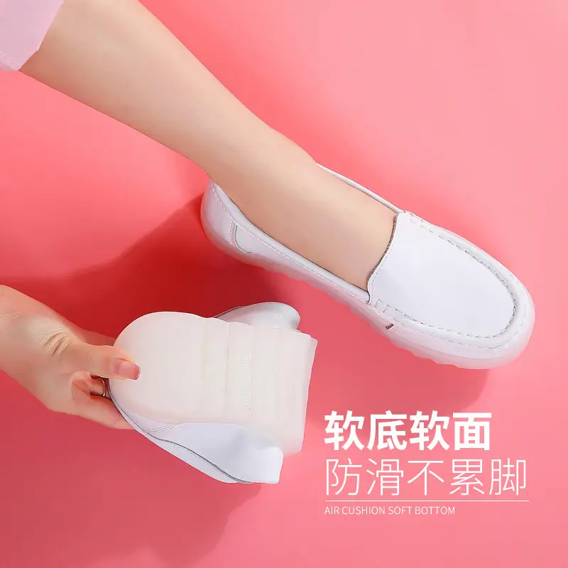 In-Stock Nurse Shoes for Women, New Summer Model, Flat Non-Slip White Soft Sole, Breathable and Comfortable, Hospital-Specific Work Shoes - Image 5