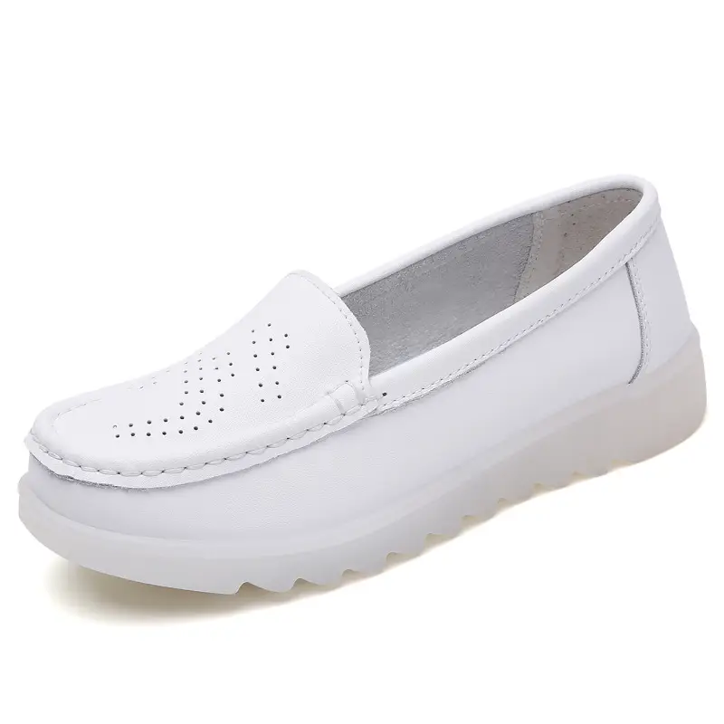 In-Stock Nurse Shoes for Women, New Summer Model, Flat Non-Slip White Soft Sole, Breathable and Comfortable, Hospital-Specific Work Shoes - Image 2