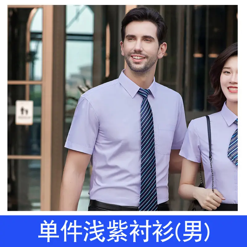Women Blue Short Sleeve Embroidered Shirt - Image 4
