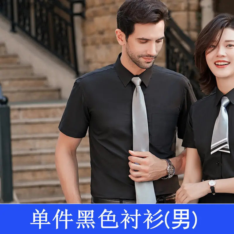Women Blue Short Sleeve Embroidered Shirt - Image 7