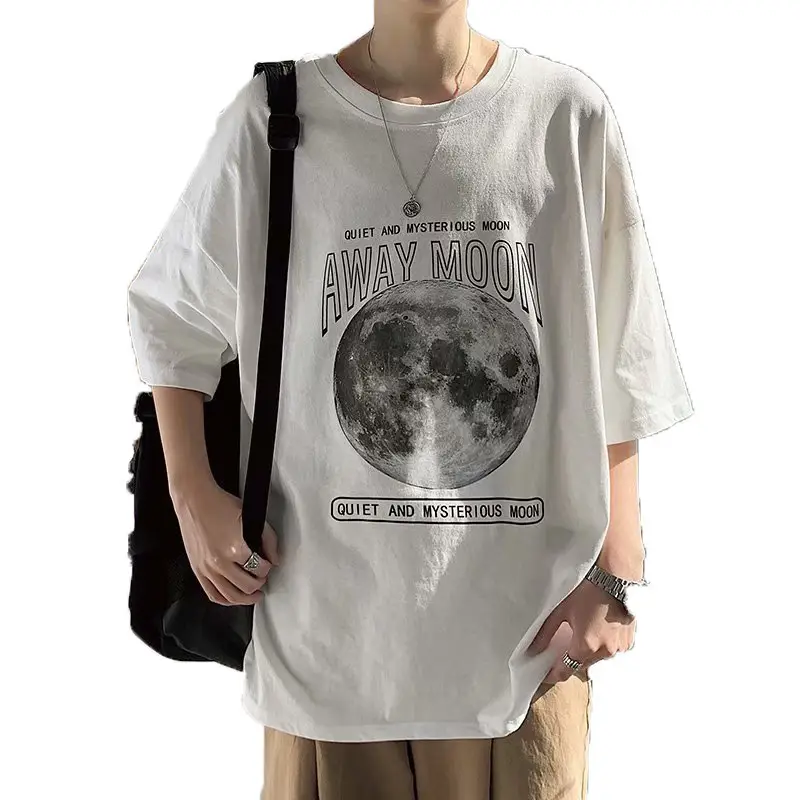 Men Black Short Sleeve T-Shirt with White Trim - Image 23