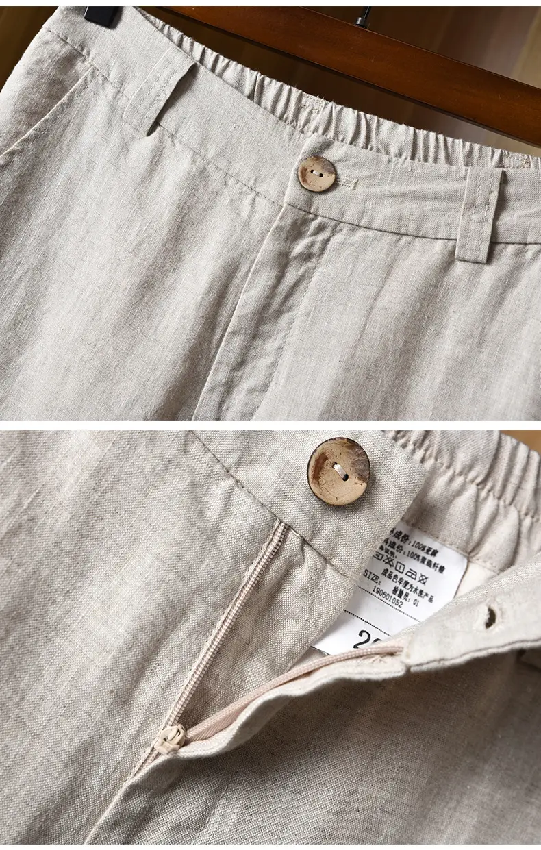 Women's White Linen Wide-leg Pants Summer 2022 — feature 20