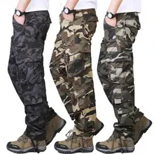 Men's Capri Pants Multi-Pocket Cotton Olive Green — feature 23