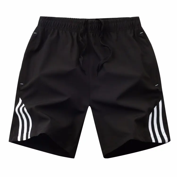 Men Black Red Stripe Sports Shorts Plus Size - Image 5